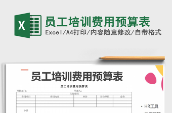 2025年员工培训费用预算表免费下载