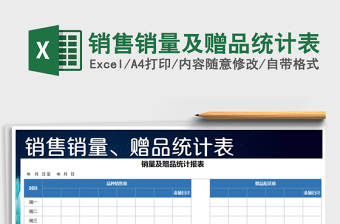 2025年销售销量及赠品统计表免费下载