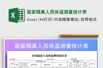 2025年居家隔离人员体温测量统计表