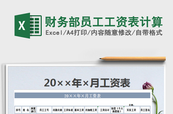 2025年财务部员工工资表计算