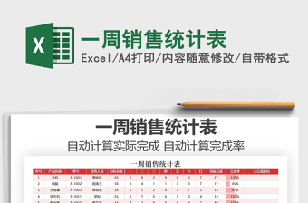 2025年一周销售统计表