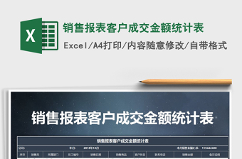 2025年销售报表客户成交金额统计表免费下载