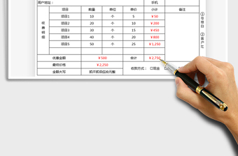2025年财务报表-收款收据