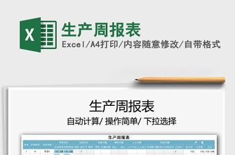 2025年生产周报表