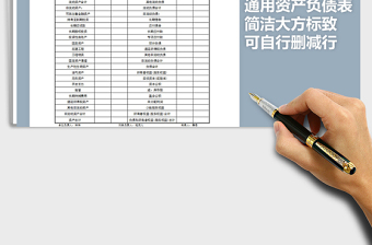 2024年通用资产负债表exce表格