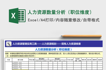 2025年人力资源数量分析（职位维度）免费下载