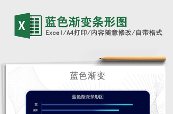 2025年蓝色渐变条形图