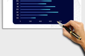 2025年蓝色渐变条形图