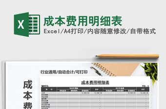 2025年成本费用明细表