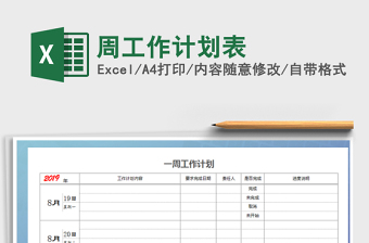 2025年周工作计划表