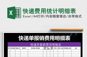 2025年快递费用统计明细表免费下载