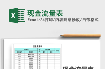 2025年现金流量表免费下载