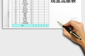 2025年现金流量表免费下载