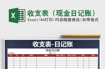 2025年收支表（现金日记账）免费下载