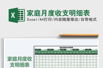 2025年家庭月度收支明细表