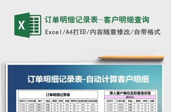 销售明细记录管理表免费下载