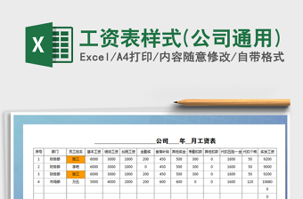 2025年工资表样式(公司通用)免费下载