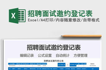 2025年招聘面试邀约登记表