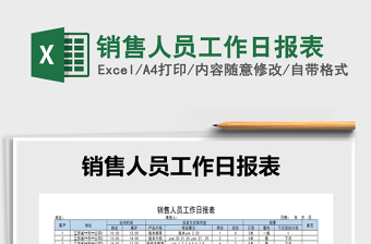 2025年销售人员工作日报表