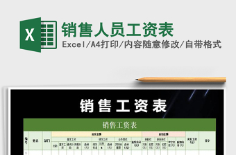 2025年销售人员工资表免费下载