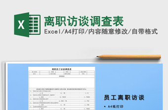 2025年离职访谈调查表