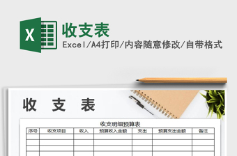 2025年收支表免费下载