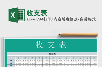 2025年收支表免费下载