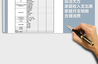 2025年家庭收入支出表免费下载