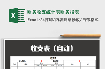 2025年财务收支统计表财务报表免费下载