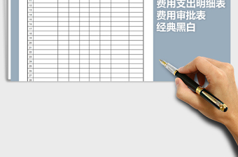 2025年经典黑白费用支出明细表免费下载