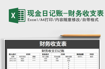 2025年现金日记账-财务收支表免费下载