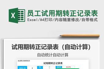 2025年员工试用期转正记录表