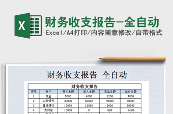 2025年财务收支报告-全自动