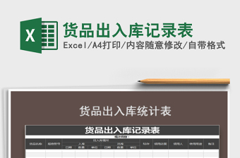 2025年货品出入库记录表免费下载