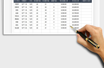 2025年工资结算按天统计领取表