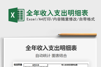 2025年全年收入支出明细表