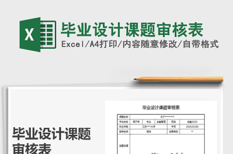 2025年毕业设计课题审核表