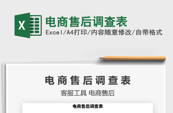 2025年电商售后调查表