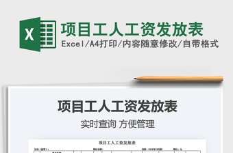 2025年项目工人工资发放表