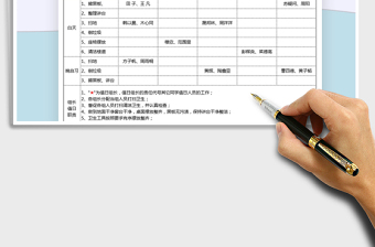 2025年学生卫生值日表