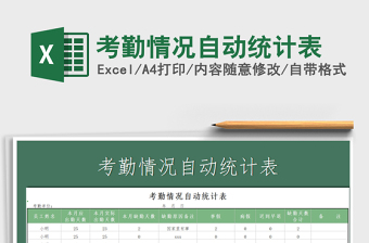 2025年考勤情况自动统计表