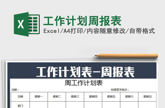 2025年工作计划周报表