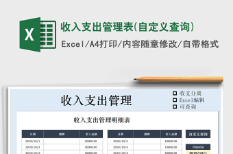 2025年收入支出管理表(自定义查询)