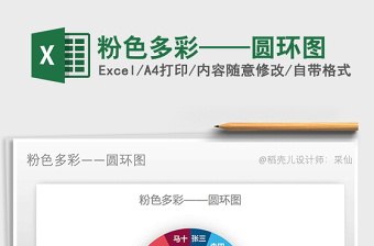 2025年粉色多彩——圆环图免费下载