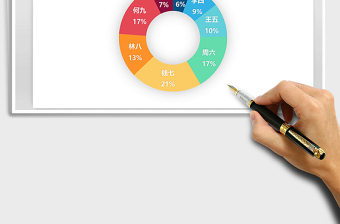 2025年粉色多彩——圆环图免费下载