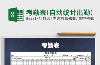 2025年考勤表(自动统计出勤)免费下载