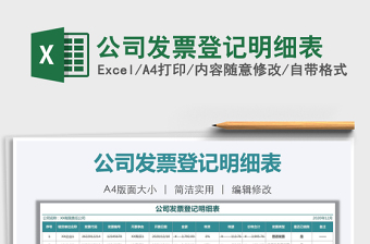 2025年公司发票登记明细表