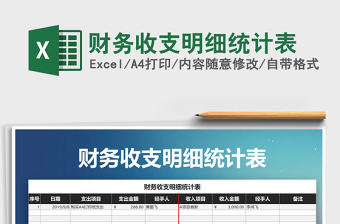2025年财务收支明细统计表免费下载