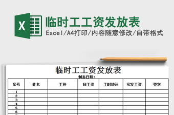 2025年临时工工资发放表