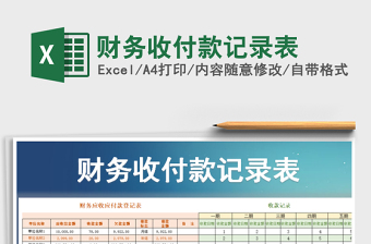 2025年财务收付款记录表免费下载
